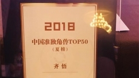 人工智能品牌——齐悟被评为2018中国准独角兽